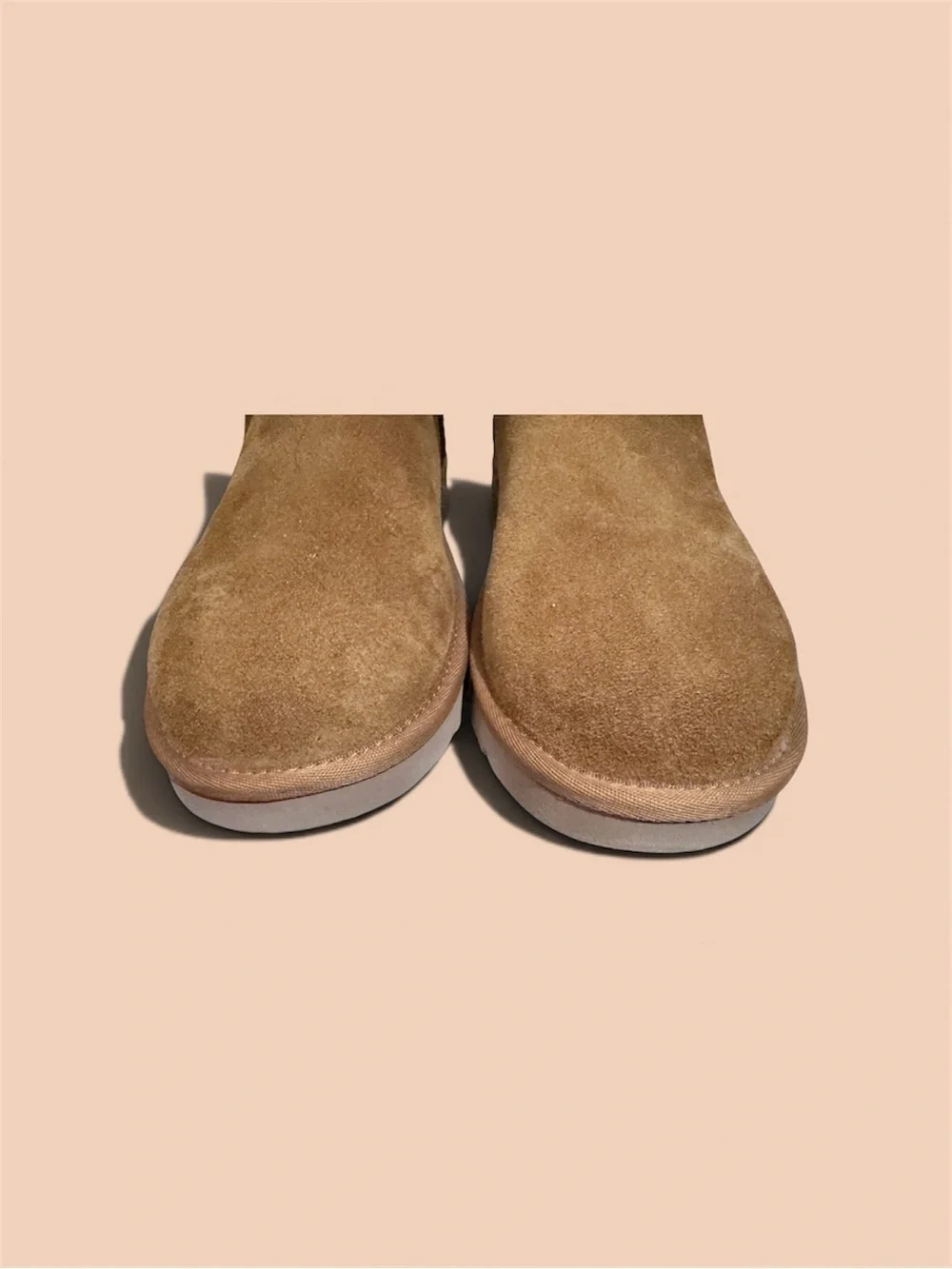 UGG Koolaburra Tan Suede Ankle Boots with Leopard Faux-Fur Cuff